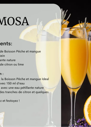 Préparation pour boisson à saveur de pêche et mangue Ideal Protein | Boîte de 7