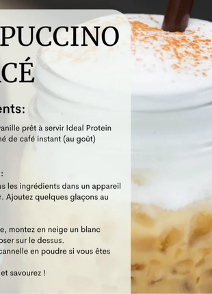 Boisson frappée vanille prêt à servir Ideal Protein | Caisse de 12