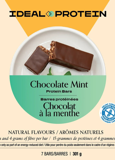 Barre protéinée chocolat et menthe Ideal Protein | Sachet individuel
