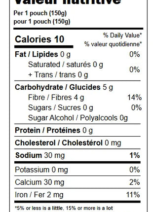 Fiche nutritionnelle Spaghetti Konjac Ideal Protein