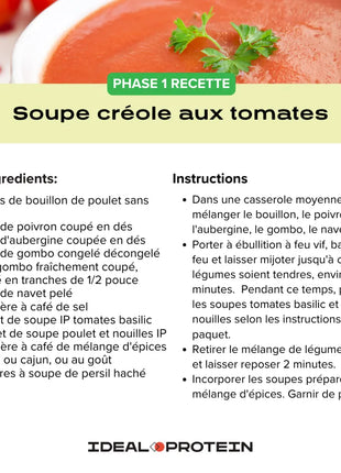 Recette Soupe créole Ideal Protein - Maryse Nadeau Coach