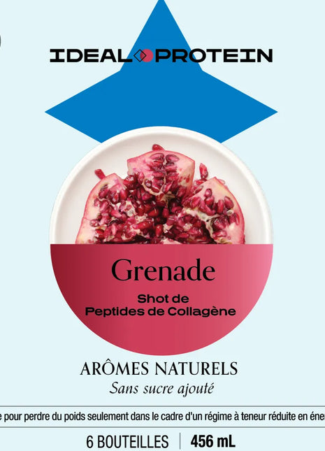 Shot de peptide de collagène saveur Grenade Ideal Protein | 6 bouteilles