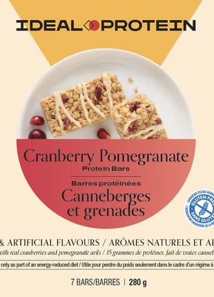Barre protéinée canneberges et grenades Ideal Protein -Boite