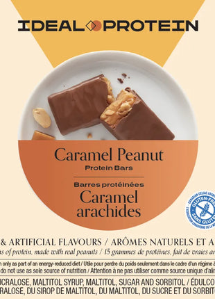 Barre protéinée caramel arachides Ideal Protein - Boîte de 7