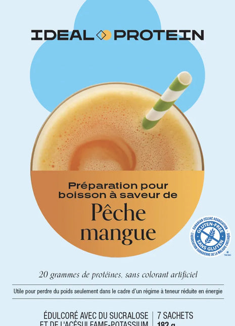 Préparation pour boisson à saveur de pêche et mangue Ideal Protein - Maryse Nadeau Coach