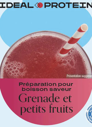 Préparation pour boisson grenade et petits fruits Ideal Protein - Boîte de 7