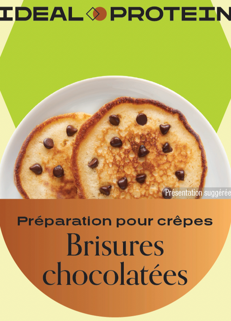 Préparation pour crêpes aux brisures chocolatées Ideal Protein | Boîte de 7
