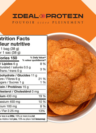 Croustilles fromage épicé Ideal Protein - Informations nutritionnelles