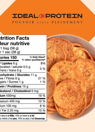 Croustilles à saveur de Pizza Ideal Protein - Informations nutritionnelles