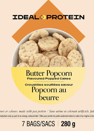 Croustilles soufflées saveur Popcorn au beurre Ideal Protein | Boîte de 7