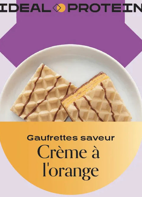 Gaufrettes à saveur crème à l’orange Ideal Protein -  Boîte de 7