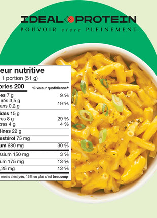 Macaroni au fromage Ideal Protein - Informations nutritionnelles