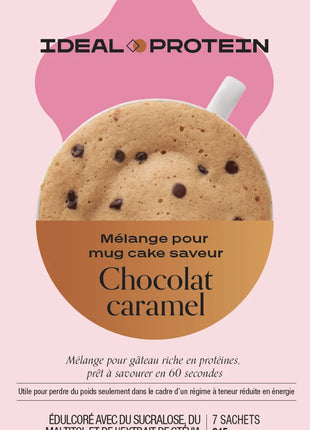Mélange pour Mug cake à saveur de chocolat et caramel Ideal Protein - Boîte de 7