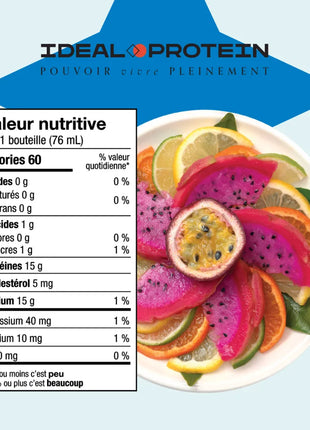 Peptide de collagene fruits tropicaux Ideal Protein -Fiche nutritionnelle