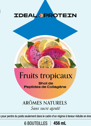 Shot de peptide de collagène saveur Fruits Tropicaux Ideal Protein - 6 bouteilles