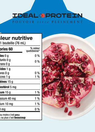 Peptide de collagène-grenande-Ideal Protein - Fiche nutritionnelle