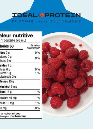 Peptide de collagène framboise - ideal protein - fiche nutritionnelle