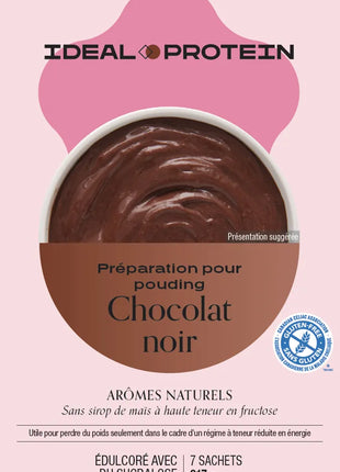 Préparation pour pouding au chocolat noir Ideal Protein | Boîte de 7