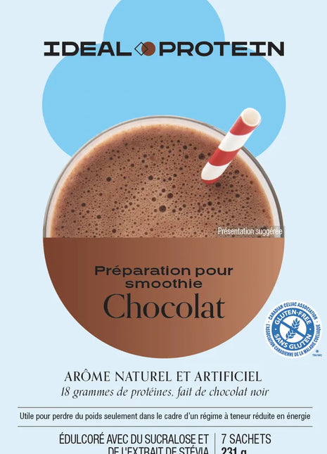 Préparation pour smoothie chocolat Ideal Protein -boite
