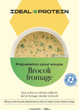 Préparation pour soupe brocoli fromage Ideal Protein  -Boite - Maryse nadeau Coach